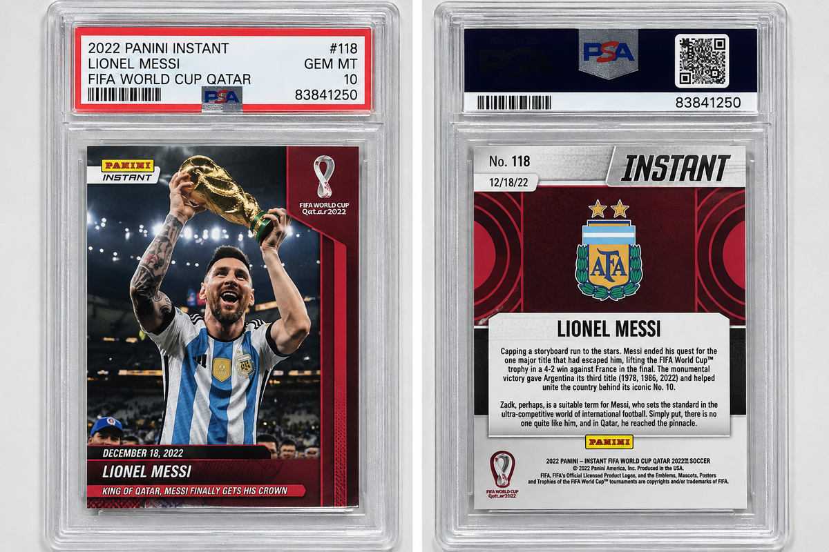 Lionel Messi 2022 Panini Instant FIFA World Cup #118 PSA 10